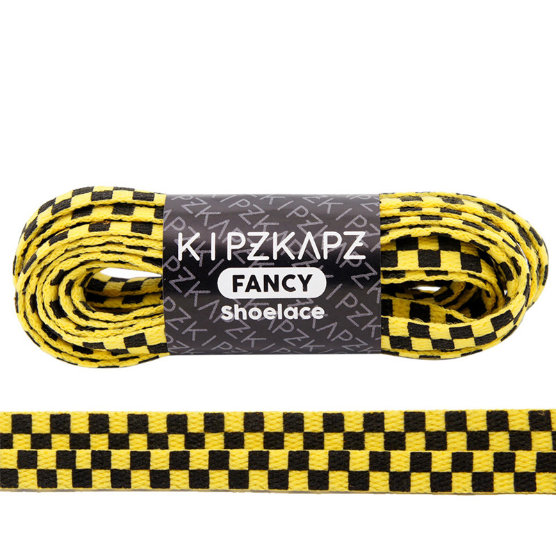 Jual Aksesoris Sneakers Kipzkapz Flat Checker Xs31 8Mm Black Yellow Original Xs31 - Flat Checker 8Mm - v3.ncrsport.com